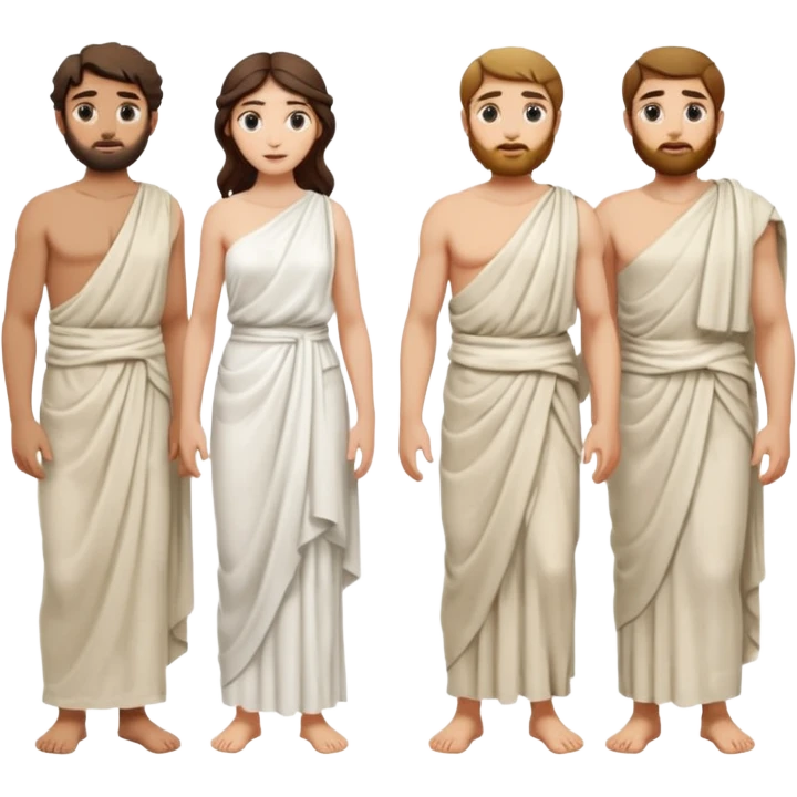 group of ancient greek men and women emoji