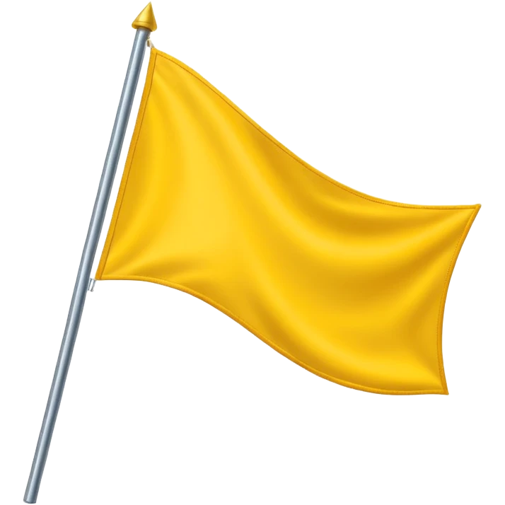 Triangular flag with yellow colour emoji