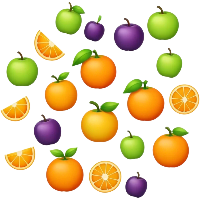 March 8 purple, green, orange and yellow emoji
