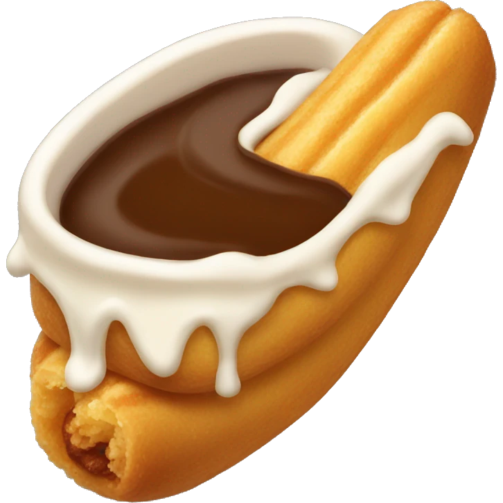 Filled cream churro emoji