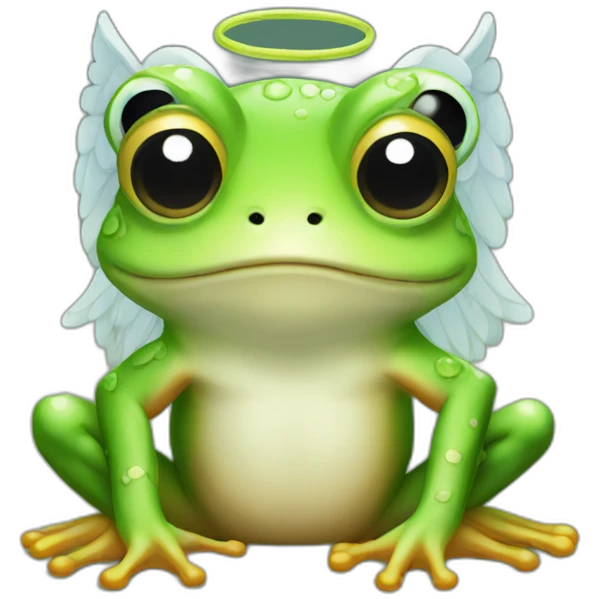 angel frog emoji