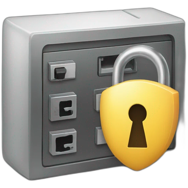 computer and lock emoji