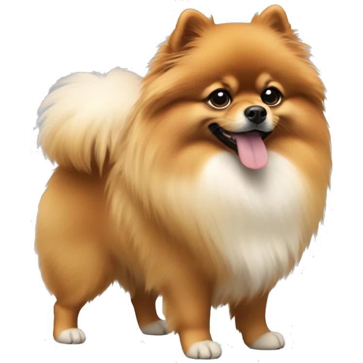 Full-length Pomeranian side view emoji