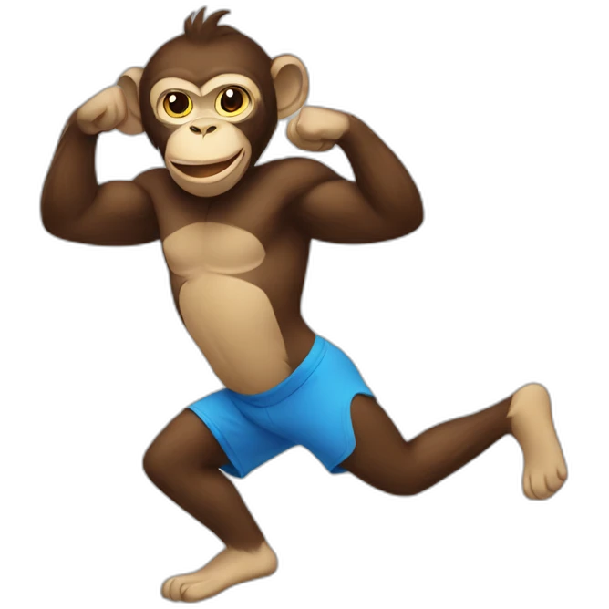 monkey working out emoji