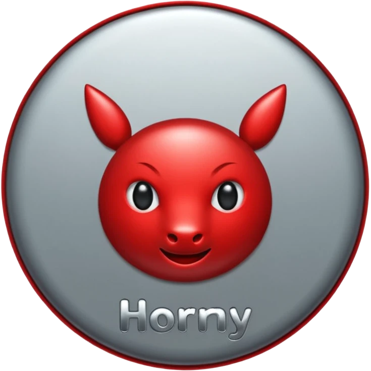 button that says “horny” emoji