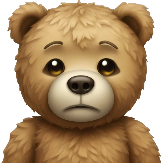 Sick teddy bear  emoji