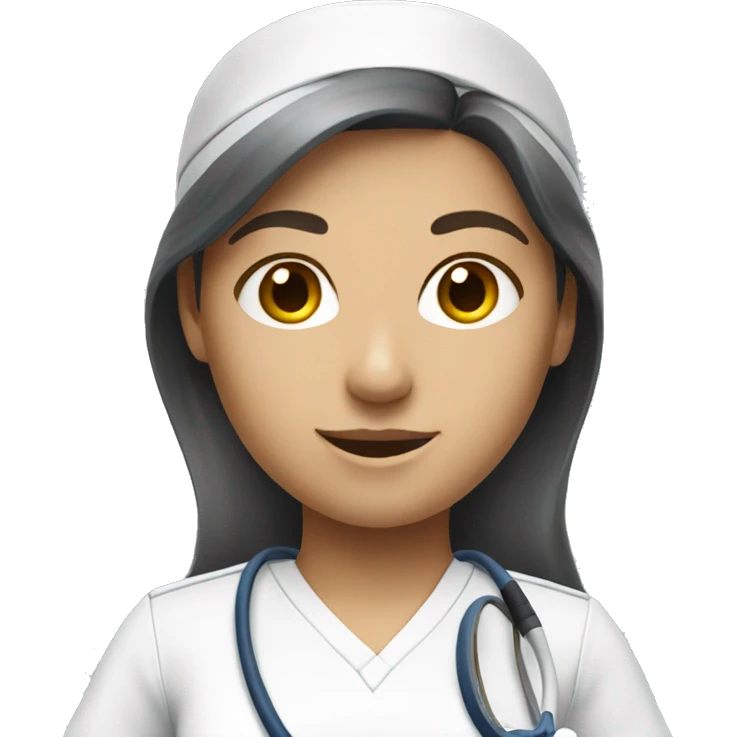 White brunette female  nurse playing tennis emoji