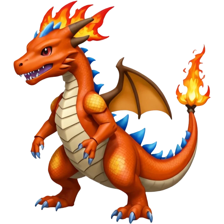 Shiny Koraidon-Marowak-Charizard-Gabite-Fakémon-hybrid-creature (full body)  emoji