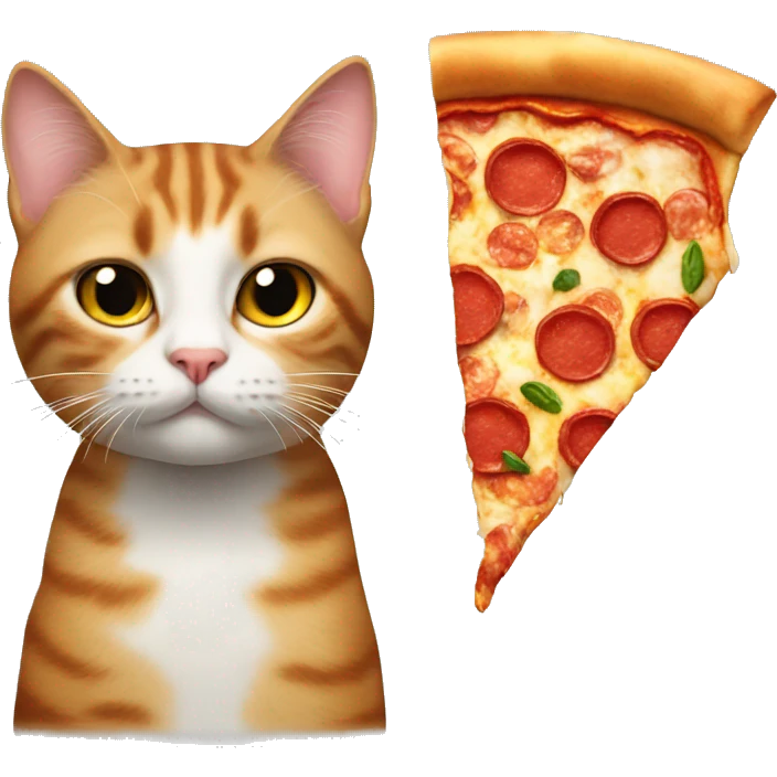 cat and pizza emoji