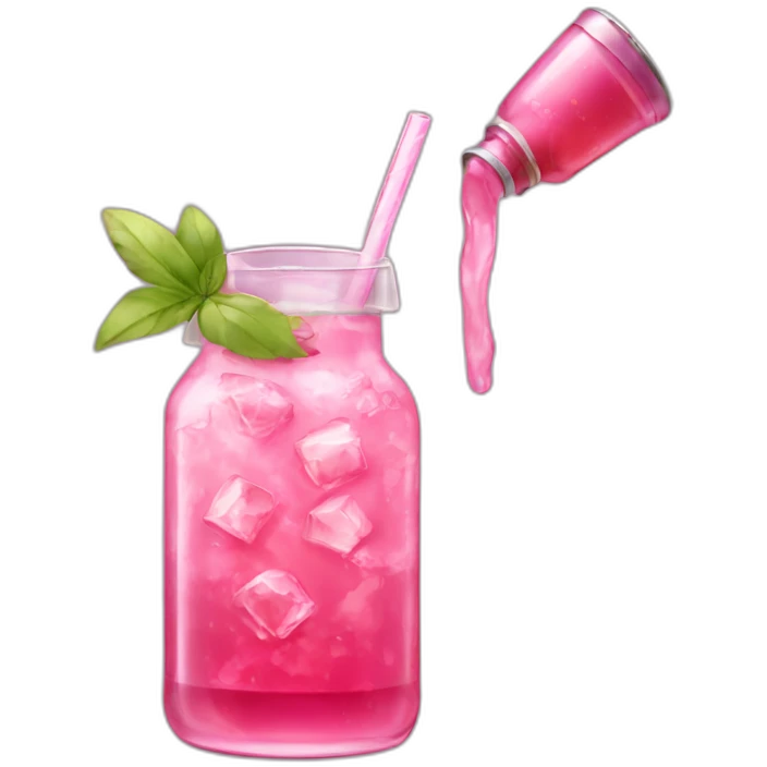 pink ice tea bottle emoji