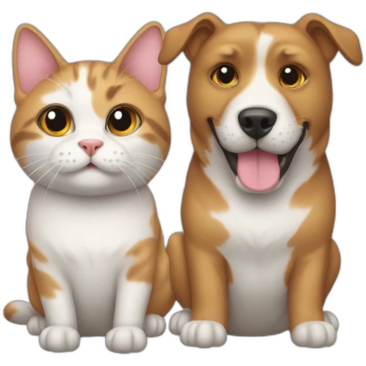 Cat and dog emoji