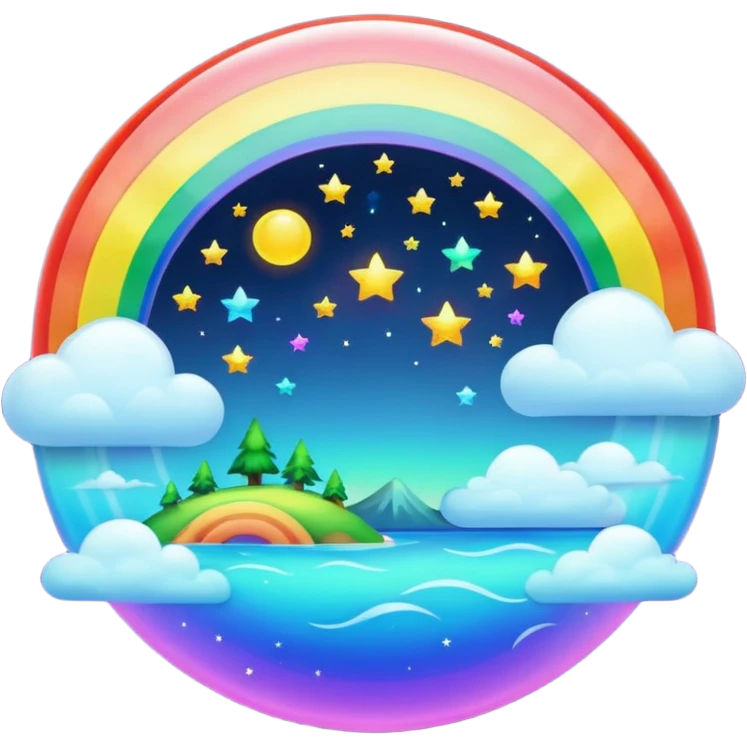 444 rainbow moon emoji