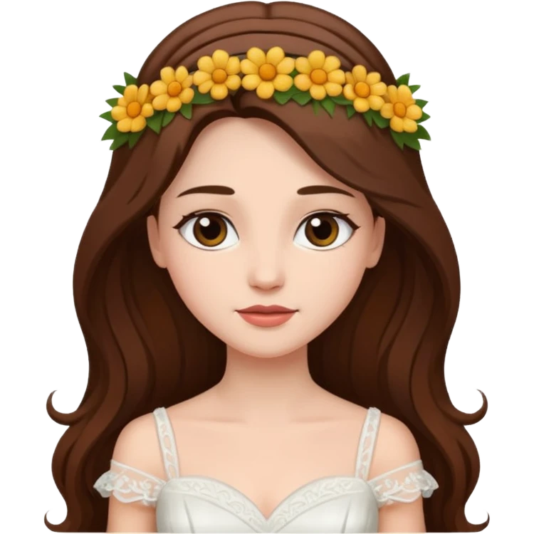 bride flower white long emoji