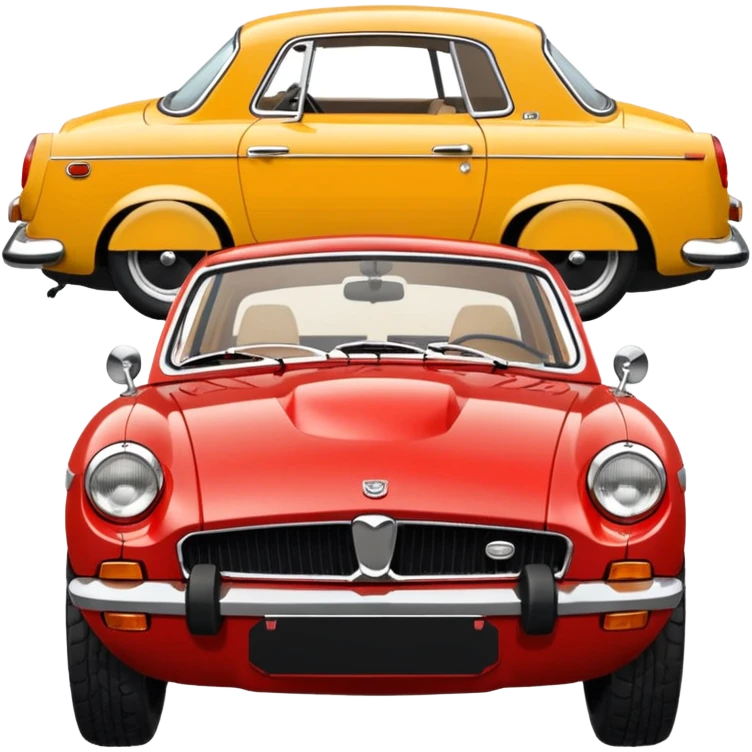 1978 Mgb gt siren red buiscit interior chrome bumper emoji