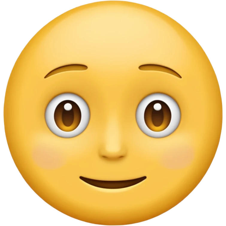 Emoji, yellow round neutral face emoji