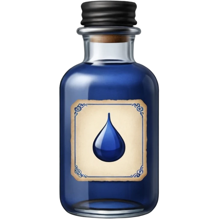 Ink bottle with label
 emoji