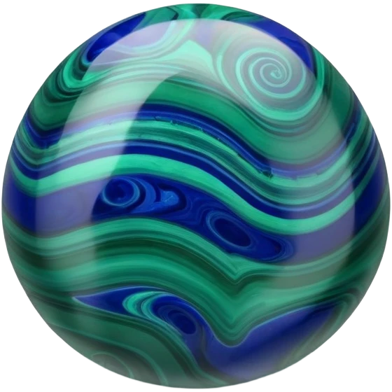 Azurite malachite cabochon gem with swirling blue and green patterns, smooth polished dome surface emoji