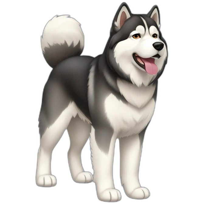Alaskan Malamute full body emoji