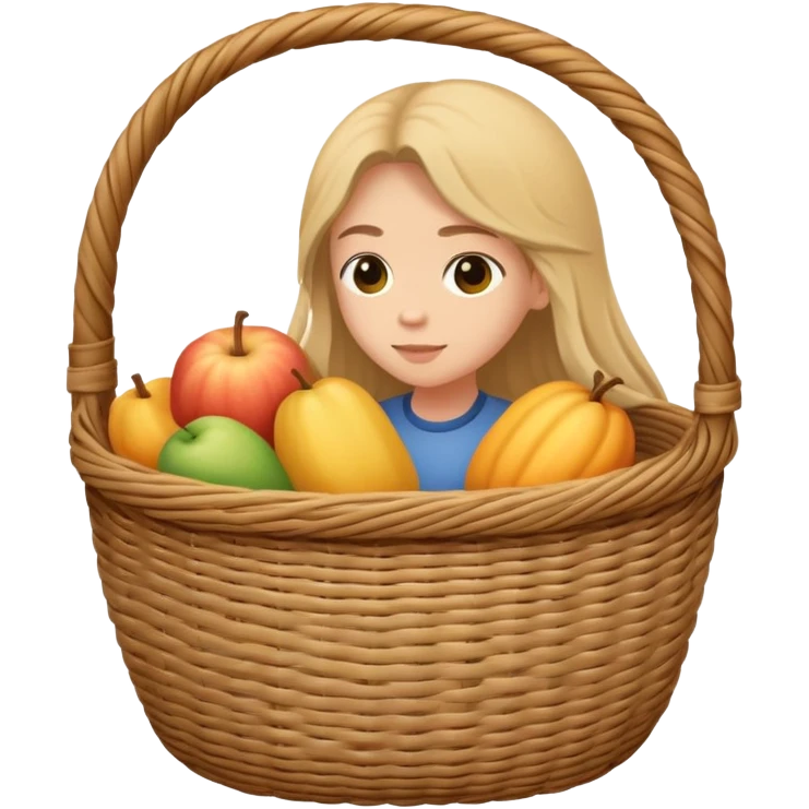buttocks wicker basket hair emoji