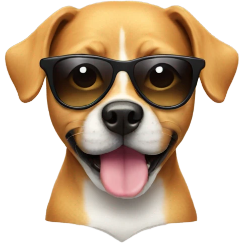 dog with sunglasses emoji