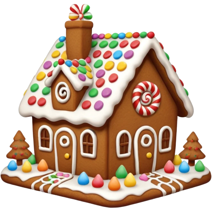 Gingerbread house emoji