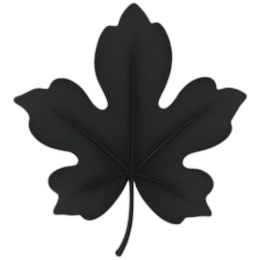 trefle 5 feuilles noir emoji