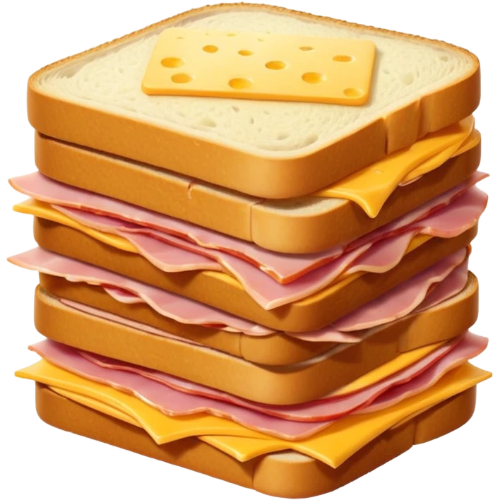 Bread ham fist cheese sandwich  emoji