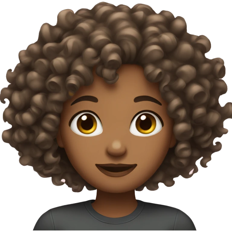 Curly hair girl  emoji