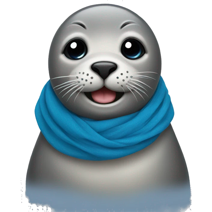  Seal with blue scarf emoji