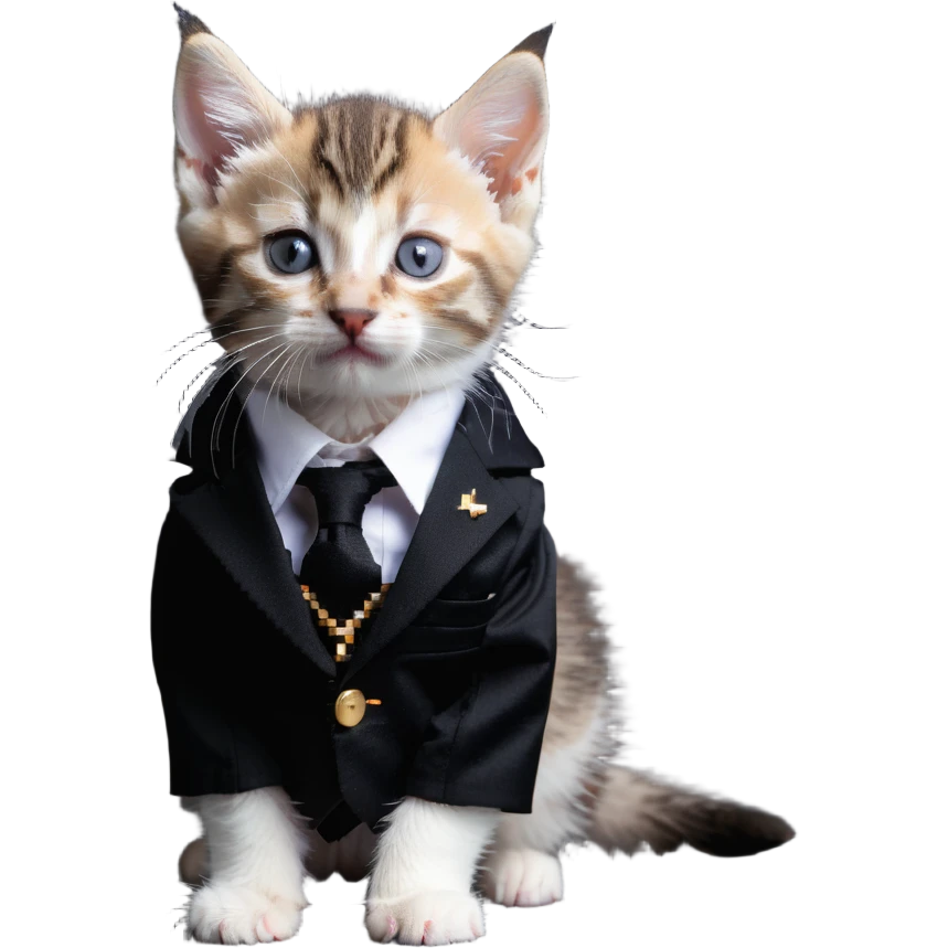 kitten in a suit emoji