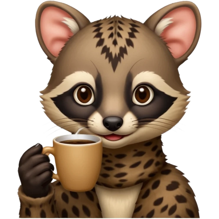 civet is drinking coffee emoji