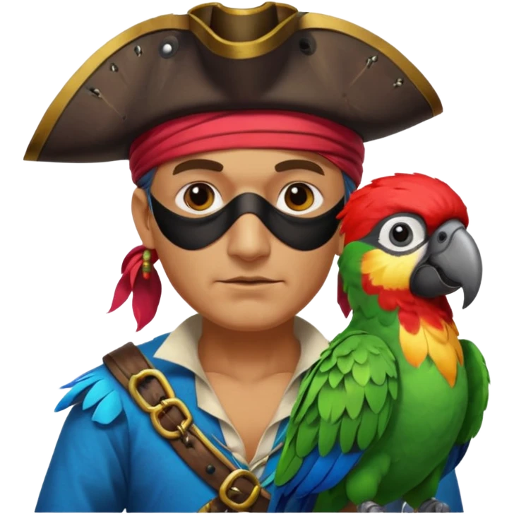pirate and parrot emoji