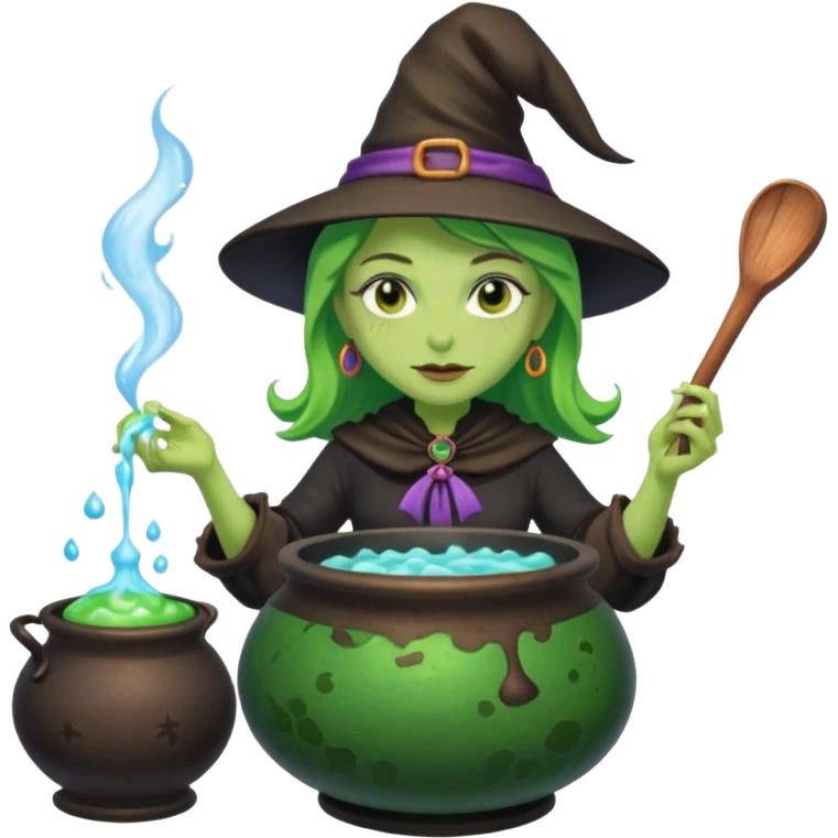 green witch cooking potion emoji
