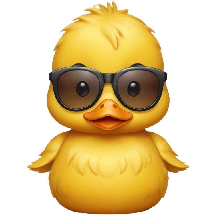 Baby duck with sunglasses emoji