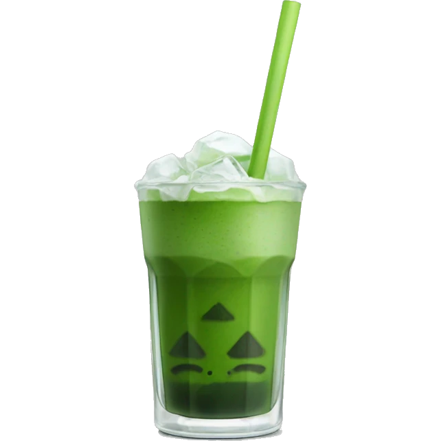 iced matcha in a glass emoji