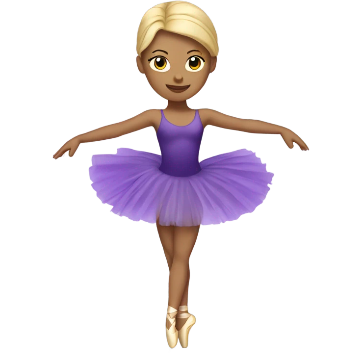 blonde ballet dancer with purple tutu  emoji