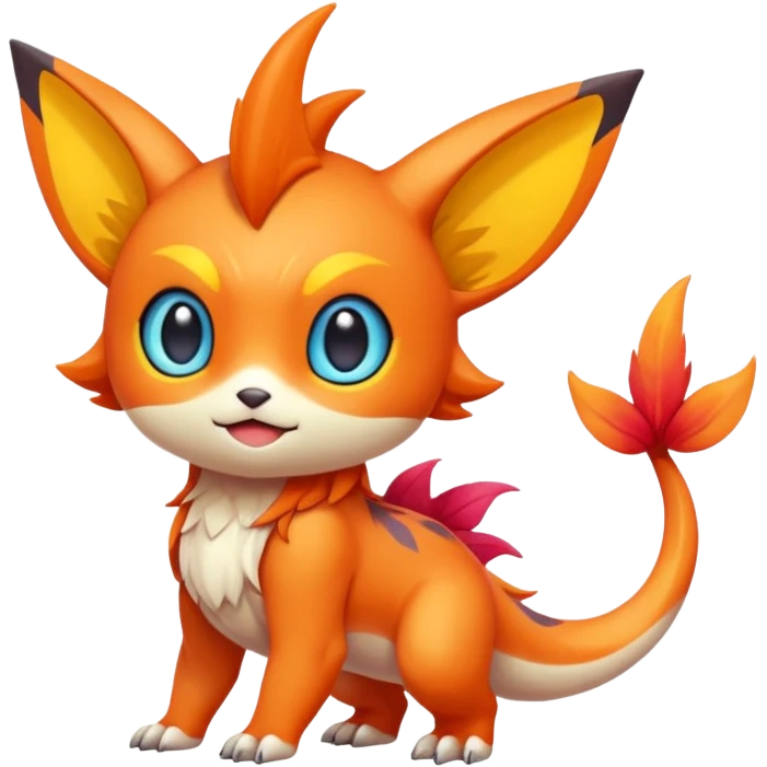 Cute cartoonic anime-Fantasy-Fakémon-creature (full body) emoji