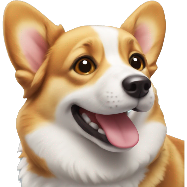 corgi with smile emoji