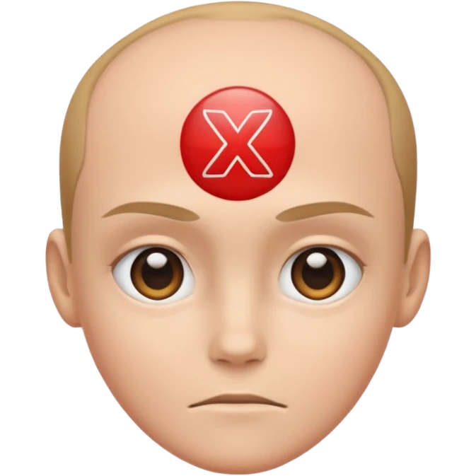 forhead with an X symbol in the center emoji