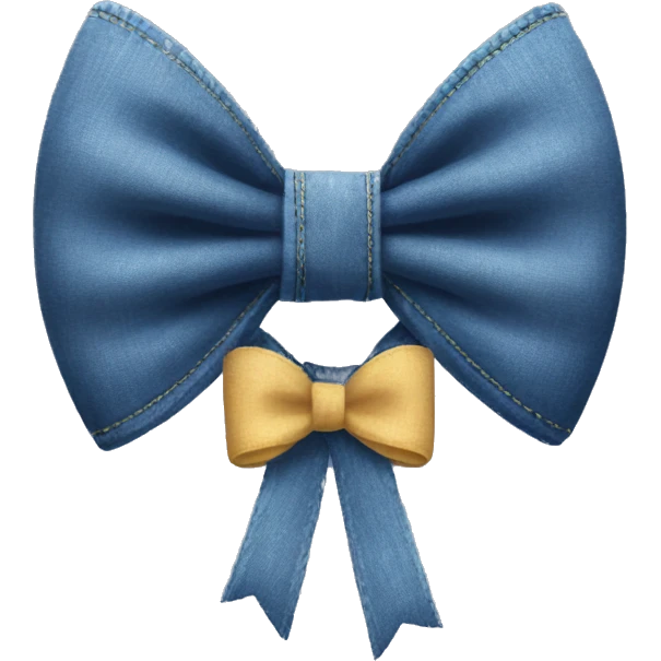 Denim bow emoji