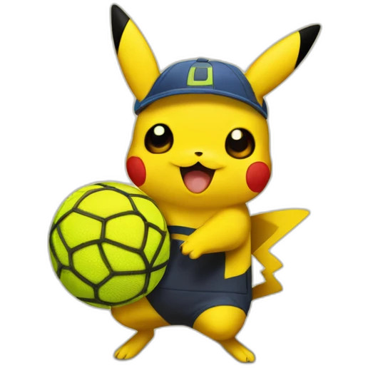 pikachu playing spikeball emoji