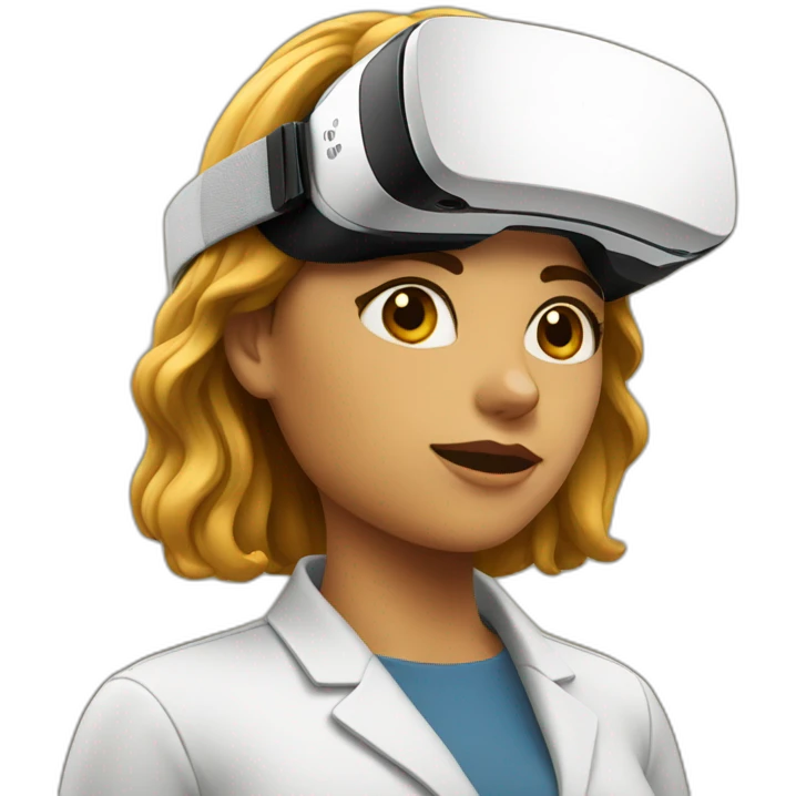 Femme qui fait de la VR emoji