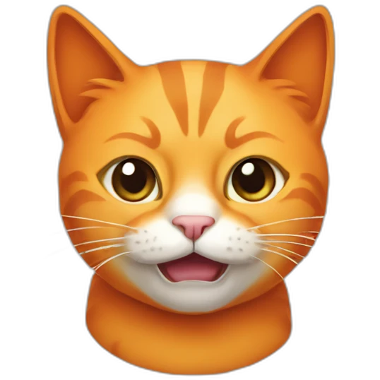 Orange cat anarchist emoji