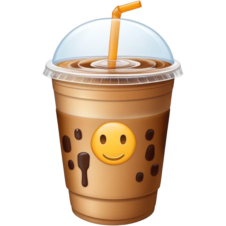 Flat lid iced coffee emoji