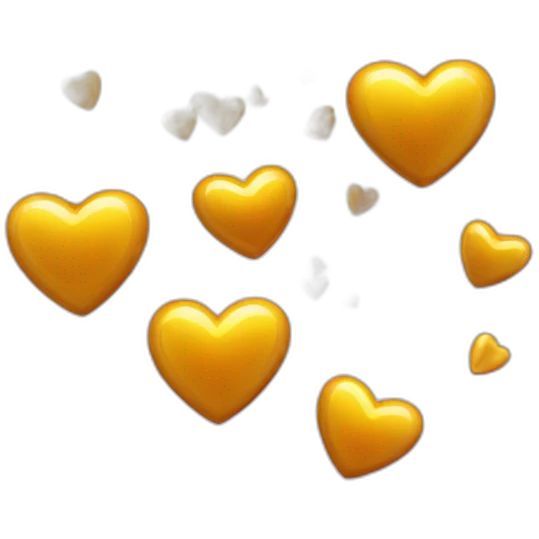 corazones negros con brillo 3d emoji