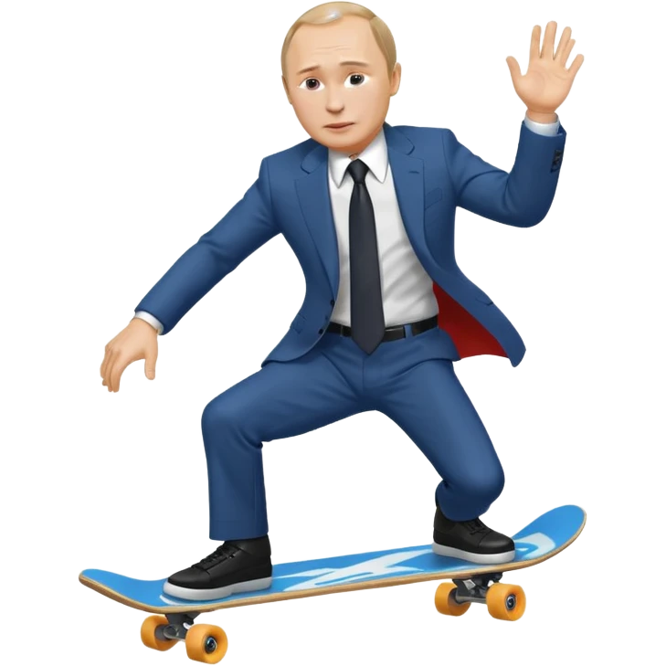 putin riding skate board emoji