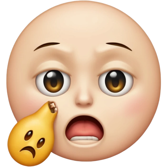 emoji choking itself with a twitching eye emoji