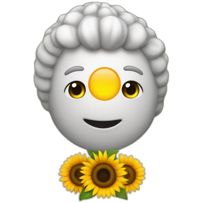 un girasol enorme con la frase personame emoji
