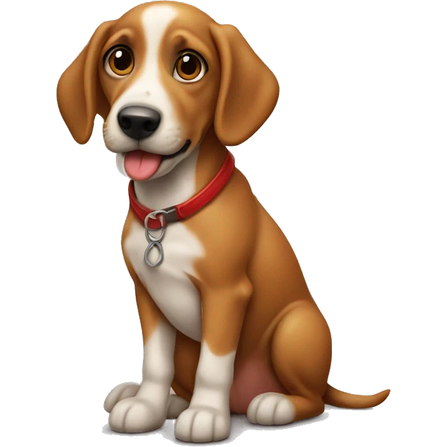 cachorro salsicha com bolinha emoji