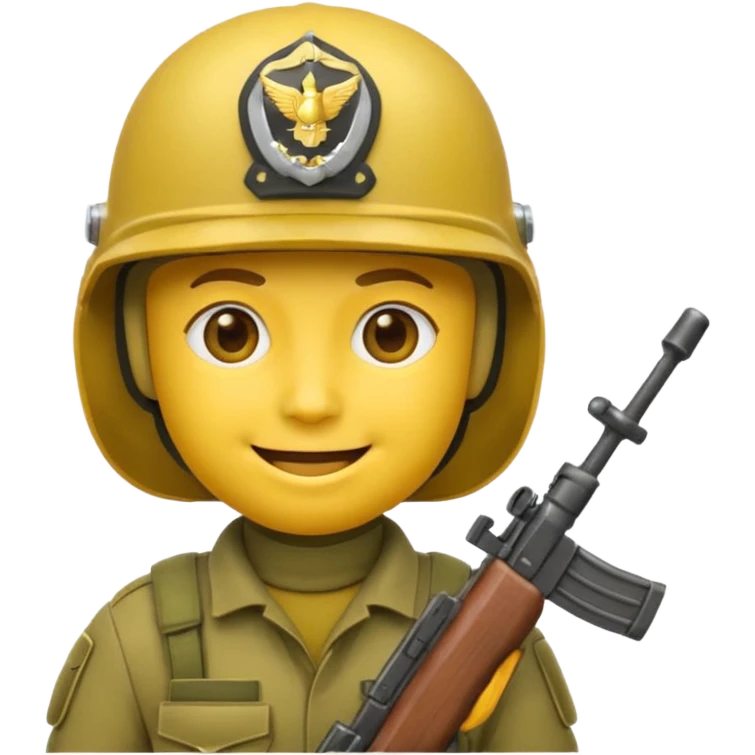 Yellow emoji face soldier emoji